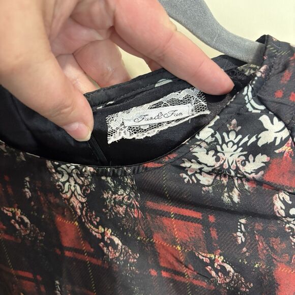 Fun Fun Colorful Mixed Print Long Sleeve Mini Dress Girls Size IT44/US 14 Hearts - Picture 3 of 10